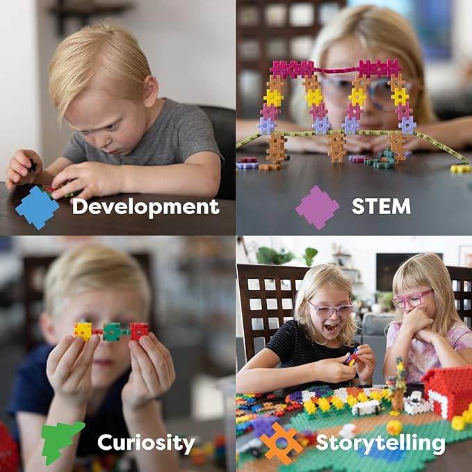 KADÜ 80 Piece Rainbow Set Kids Age 5+ Building Block STEM Interlocking Toy | Creative Mini Sensory Construction Puzzle tiles - Open Ended Play Gift Boys + Girls - Classroom Homeschool Manipulatives