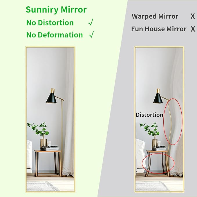 Sunniry Gold Mirror Full Length 56x16 inch, Floor Length Mirror