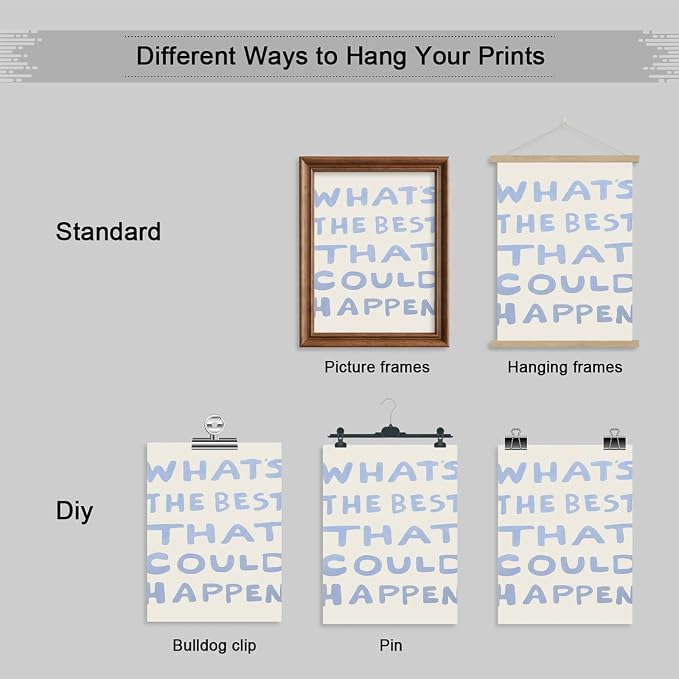 Yaasilinage Daily Reminder Positive Canvas Wall Art, Positive Affirmations Wall