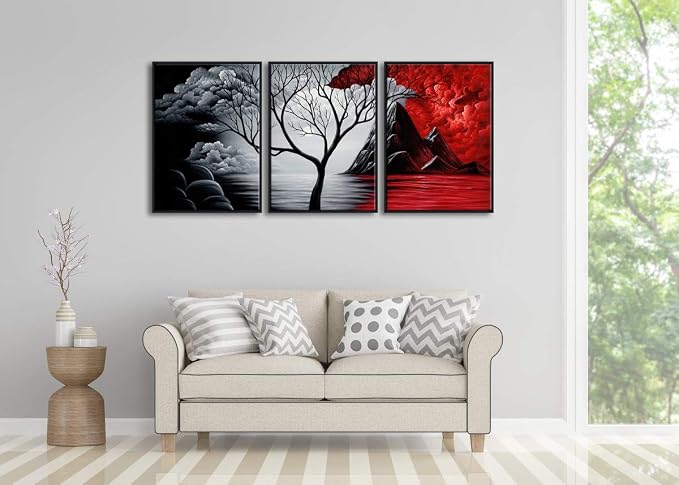 Wieco Art Extra Large Size Framed Canvas Art Prints Wall Art the Cloud Tree