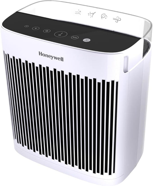 Honeywell InSight HEPA Air Purifier with Air Quality Indicator for Medium-Large Rooms (190 sq ft), White - Wildfire/Smoke, Pollen, Pet Dander, and Dust Air Purifier