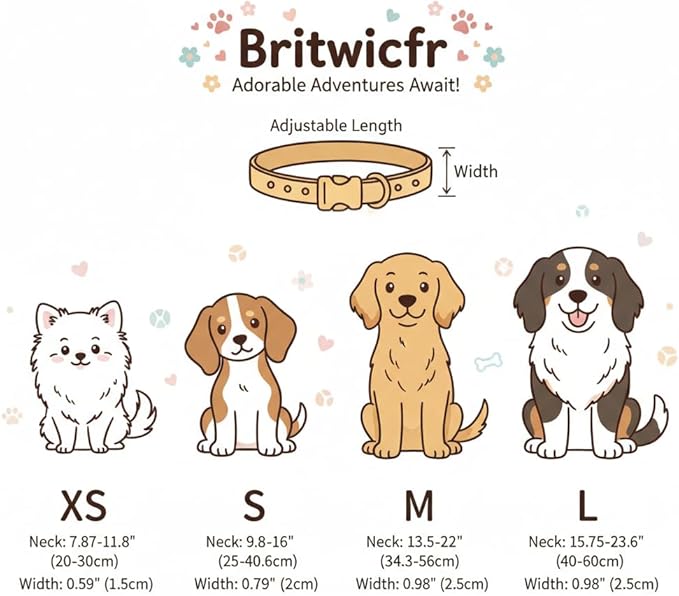 Dog Collar, Spring Summer Dog Collar with Yellow Lemon and Cute Charm, Pet Collar with Quick Release Buckle and Durable Fabric, Suitable for Small Dogs