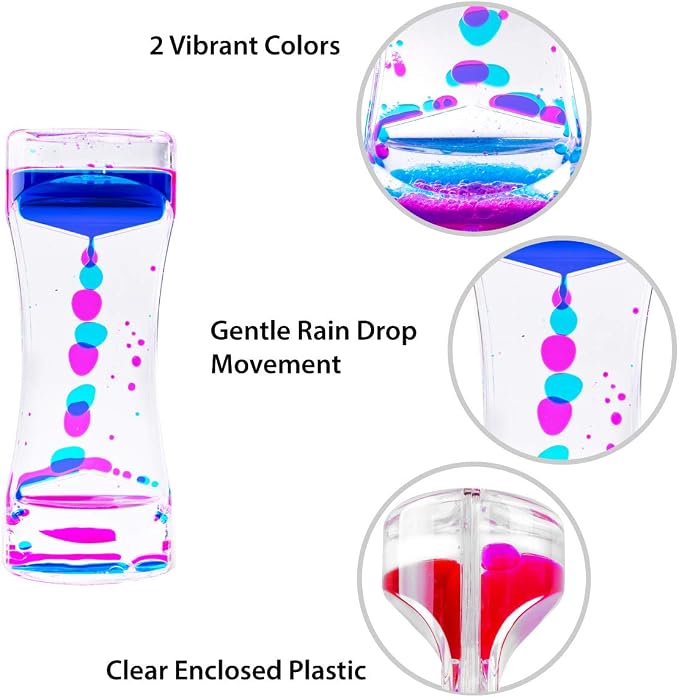 Super Z Outlet Liquid Motion Bubbler for Sensory Play, Fidget Toy, Children Activity, Desk Top, Assorted Colors (4 Pack)
