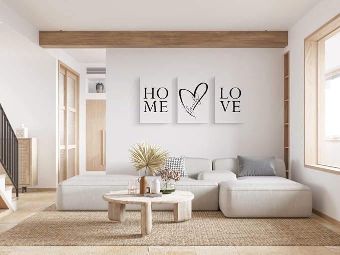 GUBIYU Home Love Wall Decor Set of 3 Prints