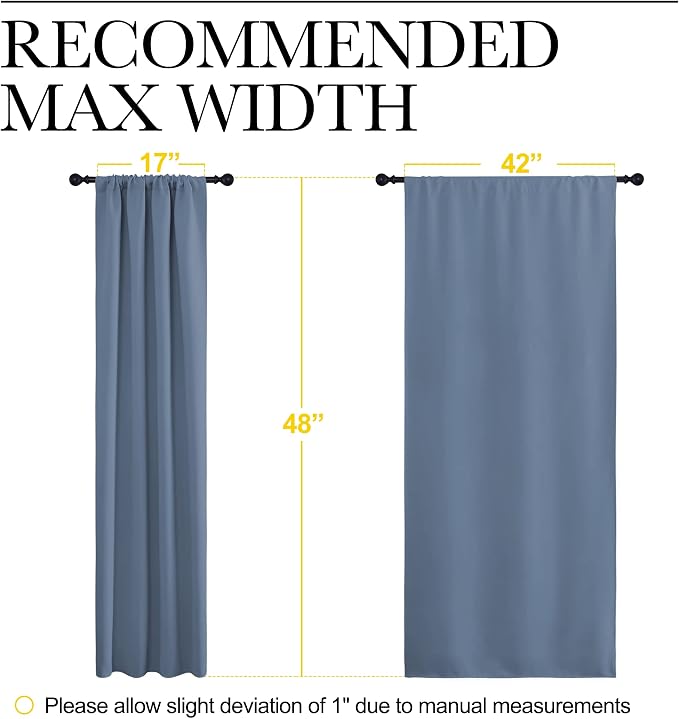 NICETOWN Blackout Curtains for Bedroom, Window Treatment Energy Saving Thermal