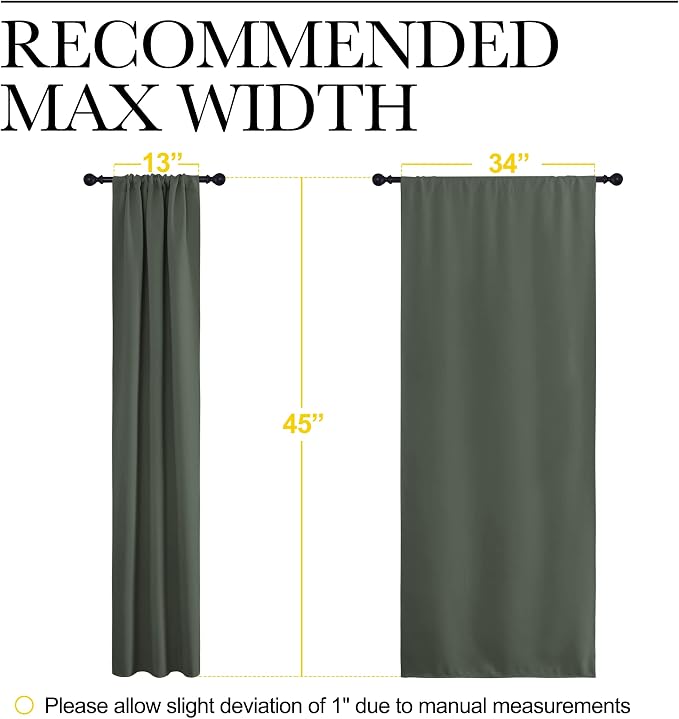 NICETOWN Bedroom Curtains Blackout Draperies