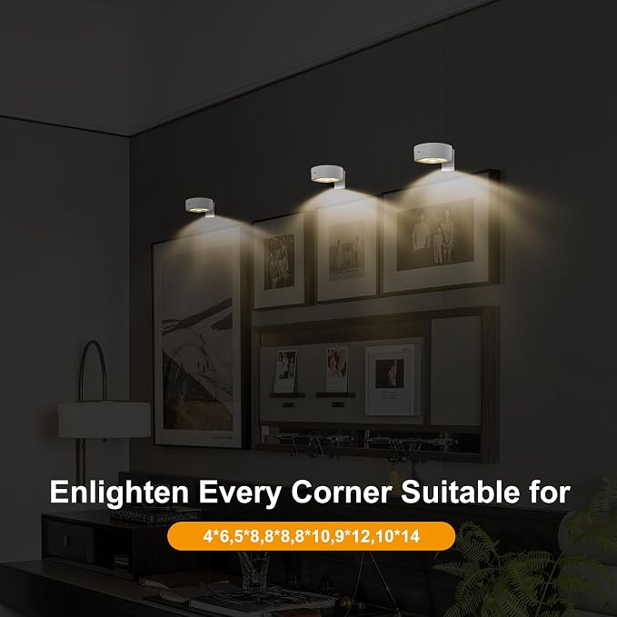 3-Pack Battery Operated Picture Lights Magnetic Painting Light