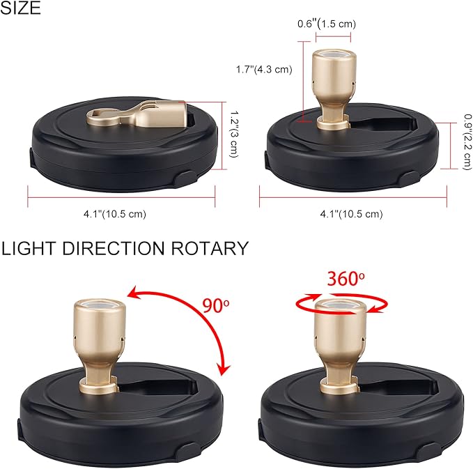 HAMVIDNE Wireless LED Spotlight, Battery Powered Picture Lights, Uplighting