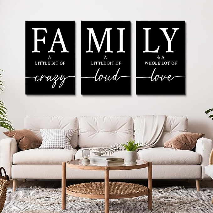 GUBIYU Black Family Home Wall Decor