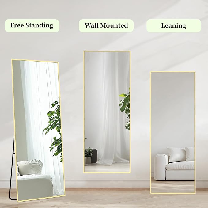 Sunniry Gold Mirror Full Length 56x16 inch, Floor Length Mirror