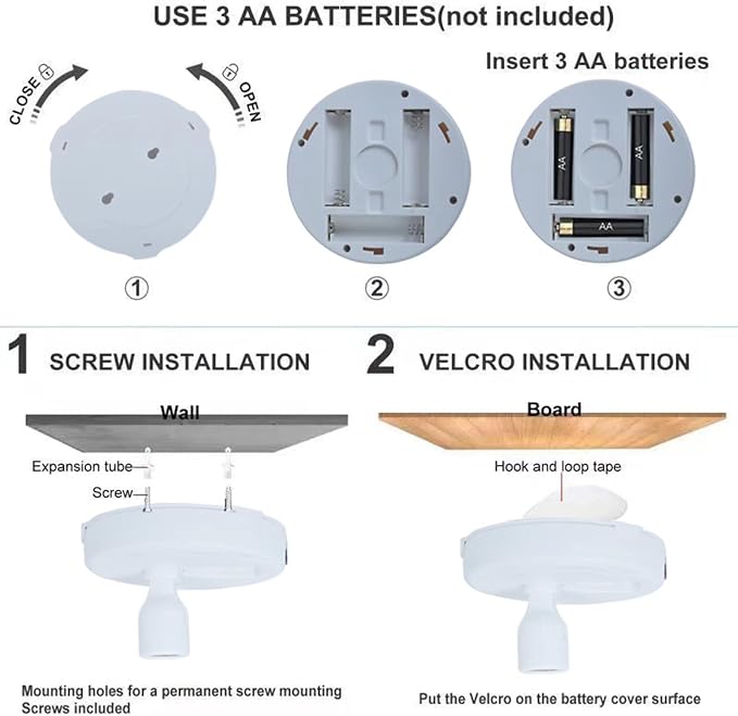 HAMVIDNE LED Spotlight, Battery Operated Picture Lights, Indoor Uplight