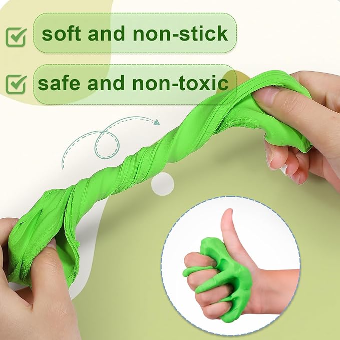 Ixiaoyoo Air Dry Clay, 92 Colors Foam Modeling Clay for School Projects | Safe & Non-Toxic, Soft, Non-Sticky, DIY Model Crafts Kids Toys for Home Party Favors, Birthday Gifts for Aged 3–12 Boys Girls