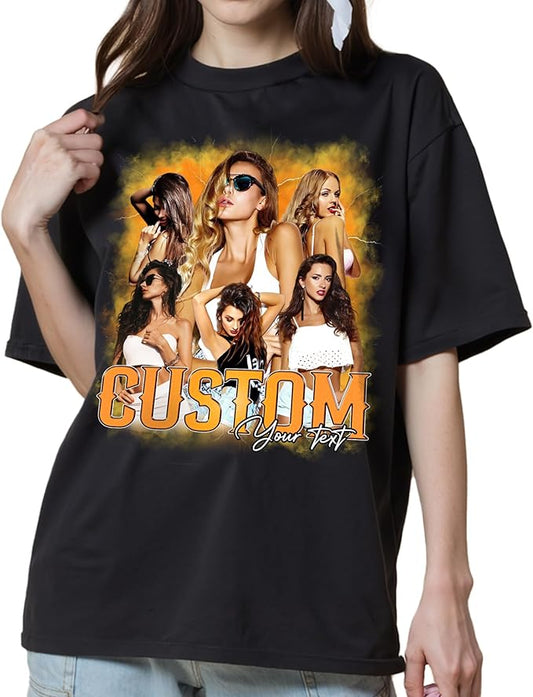 Custom Bootleg Rapper Graphic Tees Shirt – Retro 90s Vintage Style, Personalized Gift for Girlfriend, Birthday, Valentine