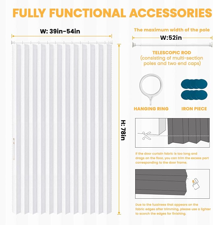 AJAZZ Blackout Magnetic Door Curtain