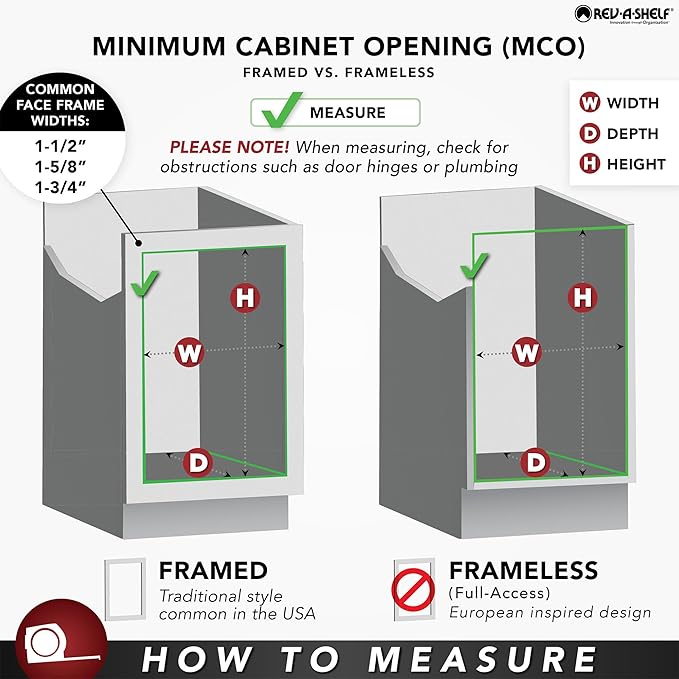 Rev-A-Shelf Maple Pullout Organizer for Full Height Base Cabinets, Full Extension Slides & Adjustable Shelves, Min Opening Width of 5.5", 448-BC-5C