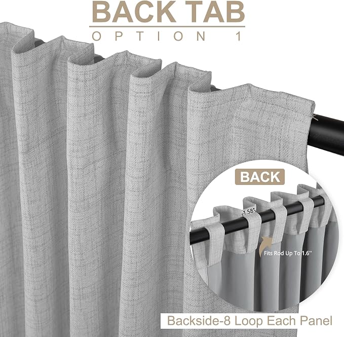 100% Blackout Shield Linen Blackout Curtains