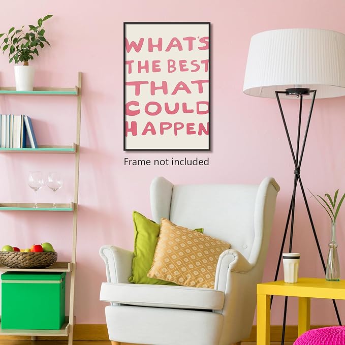 Yaasilinage Daily Reminder Positive Canvas Wall Art, Positive Affirmations Wall