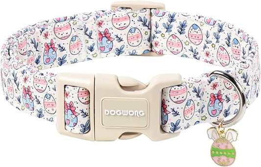 DOGWONG Cute Easter Egg Dog Collar, Adjustable Soft Egg Pet Collar for Small Medium Large Dogs,XS Visit The Elegant Little Tail Store