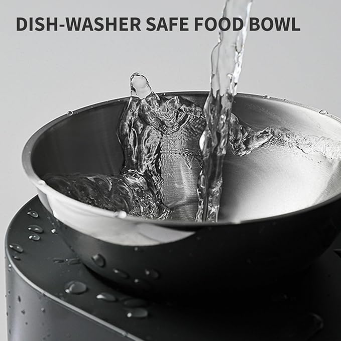 PETKIT CYBERTAIL - Stainless Steel Raised Bowl - Inclined Food and Feeding Bowls, Non-Slip, No Spill for Cats and Small Dogs