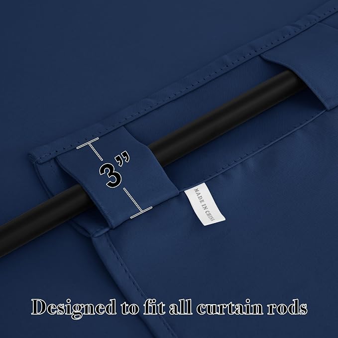 RYB HOME Blackout Curtains for Living Room, Privacy Thermal Insulating Window