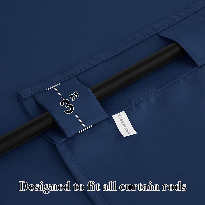RYB HOME Blackout Kitchen Curtains, Thermal Insulated Back Tabs Window Curtain