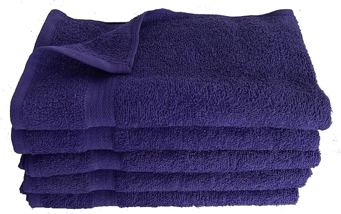 Towel Supercenter 16X27 Salon Hand Towels Colors (36Pack, 60Pack, 120Pack) 100 Percent Cotton for Hair Salons, Nail Salons, Tanning Salons, Bathroom from Towelsupercenter (Navy Blue, 60)