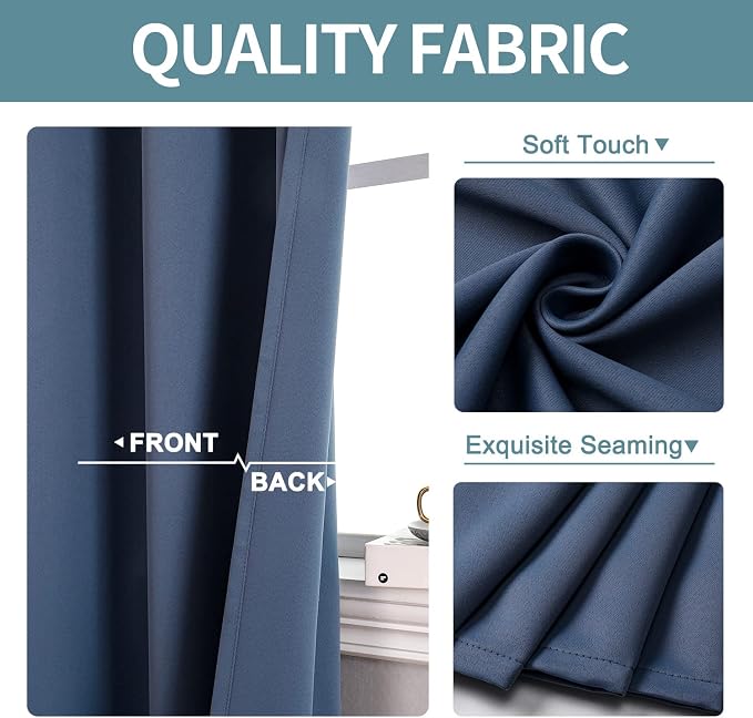 ChrisDowa Blackout Curtains 78 inches Long