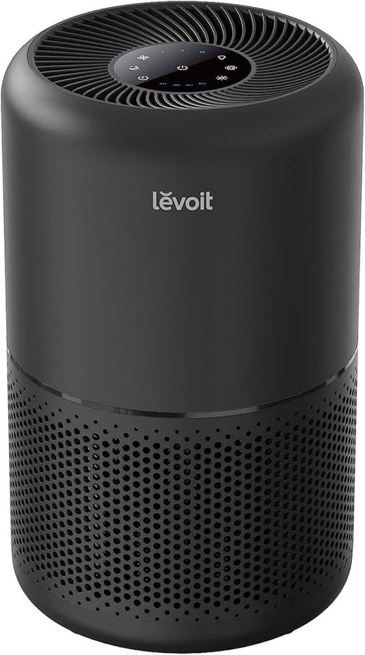 LEVOIT Air Purifier for Home Allergens Pet Hair in Bedroom, Covers Up to 1073 ft² by 56W High Torque Motor, AHAM VERIFIDE, 3-in-1 Filter with HEPA Sleep Mode, Remove Dust Smoke Odor, Core300-P, Black