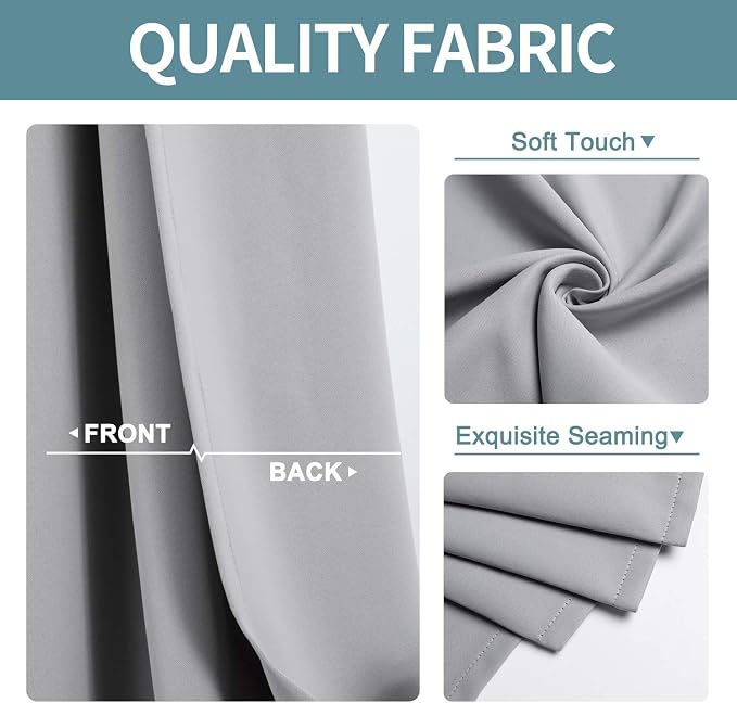 ChrisDowa Blackout Curtains 70 inches Wide