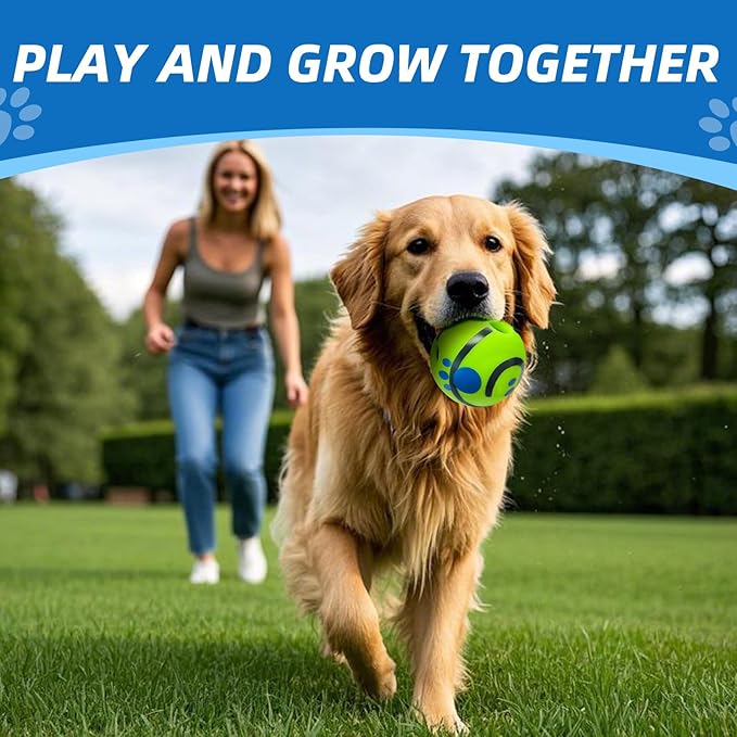 Dog Toys Ball, Interactive Dog Ball, Shaking with Gibbering Sound, for Training & Herding, XL, 5.51 in (14 cm)