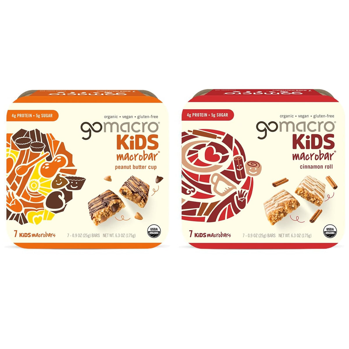 Gomacro, Bar Kids Cinnamon Roll Organic, 6.3 Ounce, 7 Count