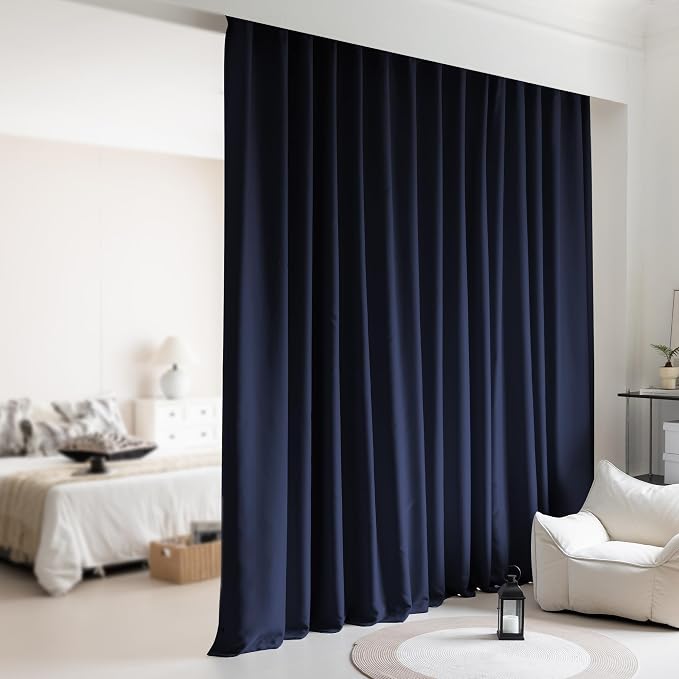 Extra Wide Room Divider Curtains, Living Room Ceiling Track Curtain