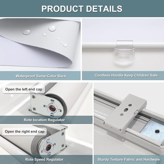 Cordless Roller Shades Blackout Blinds