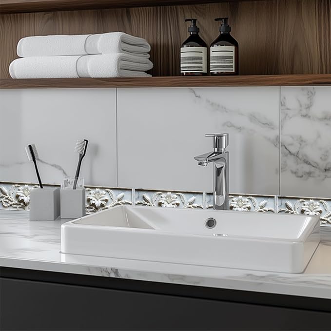 HOMETITUTE Wallpaper Border 4x196 Inch Peel and Stick Wall Border Wallpaper