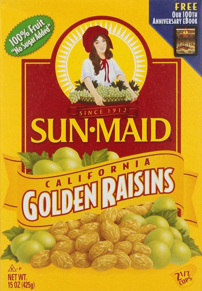 Sun-Maid California Golden Raisins - 12 oz Sharing-Size Box - Dried Fruit Snacks, Back to School Lunches, and Natural Sweeteners
