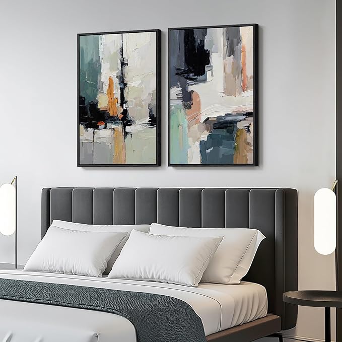 Framed Colorful Abstract Wall Art