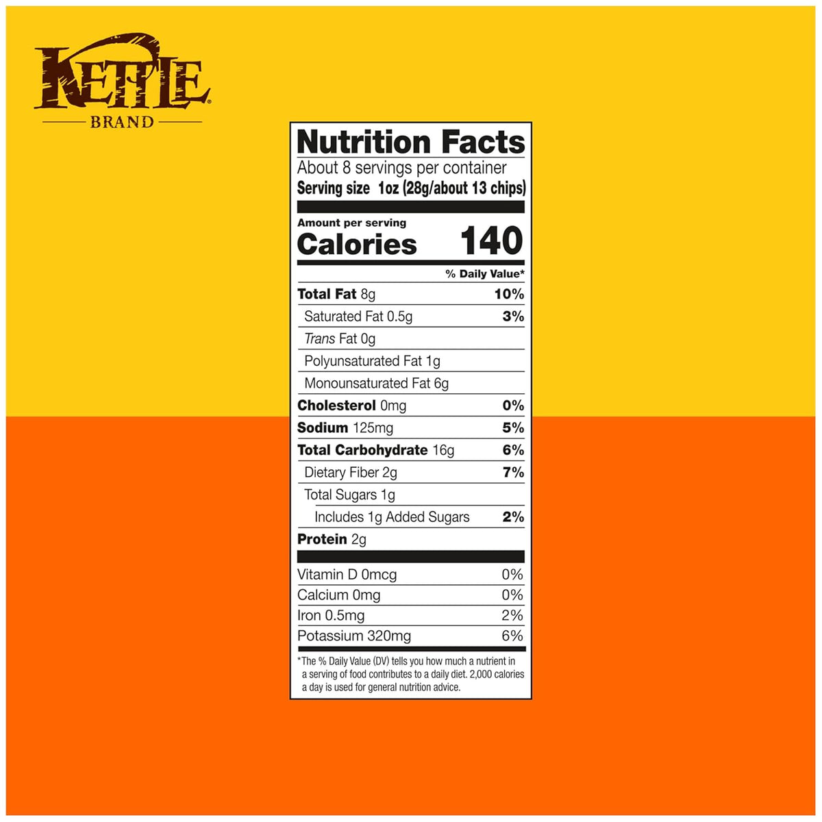 Kettle Brand Backyard Barbeque Kettle Potato Chips, Gluten-Free, Non-GMO, 7.5 oz Bag