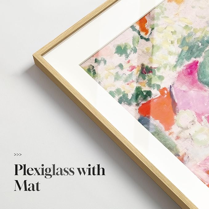 Framed Matisse Wall Art Set of 4, Colorful Abstract Landscape Wall Painting
