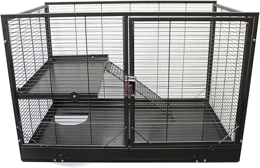 Durable All-Metal Mansion Cage (Add-On II) for Chinchillas, Rats, Ferrets, Degus, Prairie Dogs