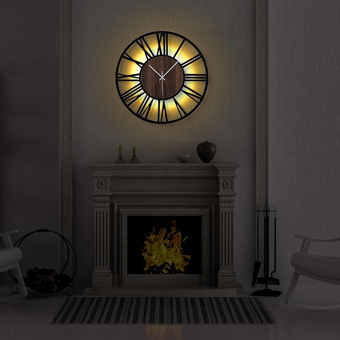 LEIKE 24'' Lighted Wall Clock
