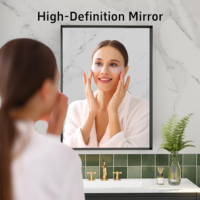 36”x 28” Black Bathroom Mirrors