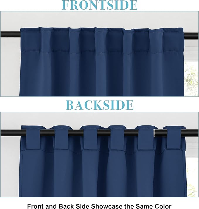 RYB HOME Blackout Curtains for Living Room, Privacy Thermal Insulating Window