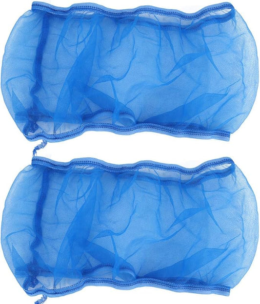 Alvinlite 2 Pieces Bird Cage Cover Seed Feather Catcher Birdcage Nylon Mesh Net Cover Soft Skirt Guard,Bird Cage Accessory(Blue)