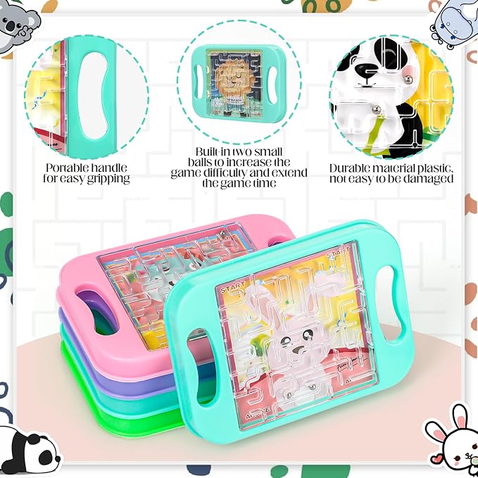 JellyArch 72 Pcs Mini Maze Puzzle Bulk for Kids Maze Cubes, Emotion | Small Educational Handheld Puzzle Brain Teaser Back to School Classroom Exchange Gifts for Students Adults