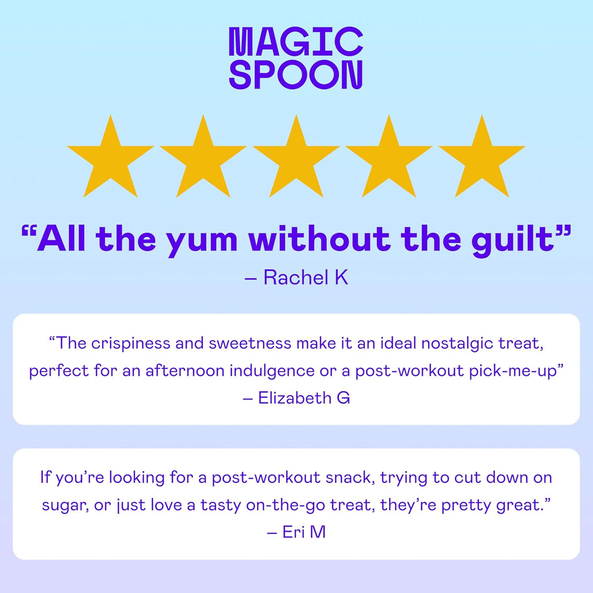 Magic Spoon Treats - 8 High Protein Bars: 2 Marshmallow, 2 Chocolate Peanut Butter, 2 Blueberry Muffin, 2 Double Chocolate - High Protein Gluten Free Snack - Sugar Free Protein Cereal Bar