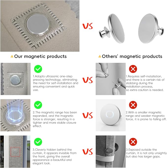 AJAZZ 100% Blackout Accordion Doors Interior Magnetic Door Curtain Closet Door