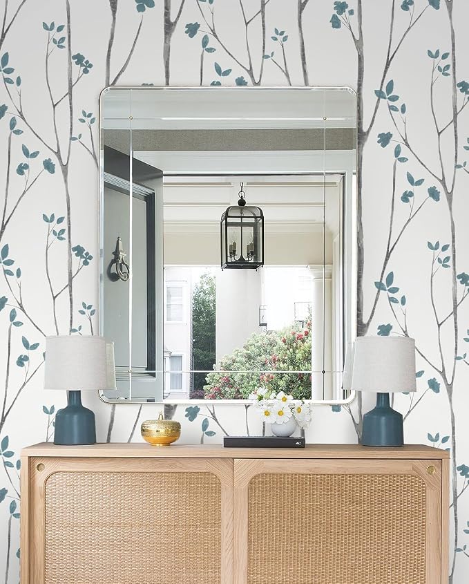 Timeet Peel and Stick Wallpaper Floral Wallpaper Boho Floral Contact Paper