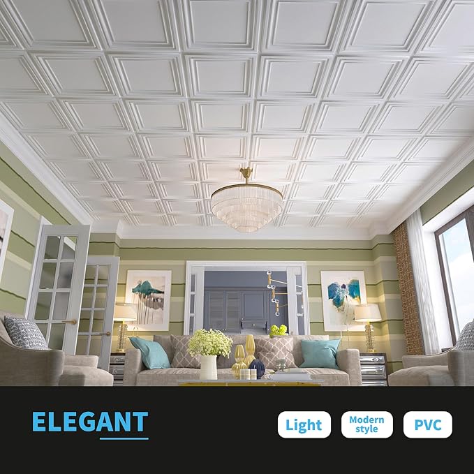 Art3d PVC Ceiling Tiles