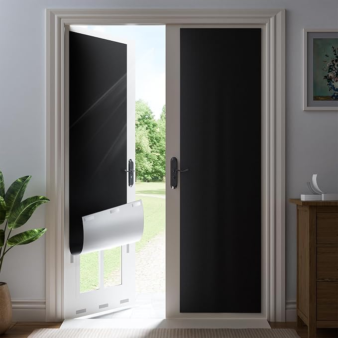 65" W x 84" L 100% Blackout Curtains, Total Darkness No-Drill Black Out Window