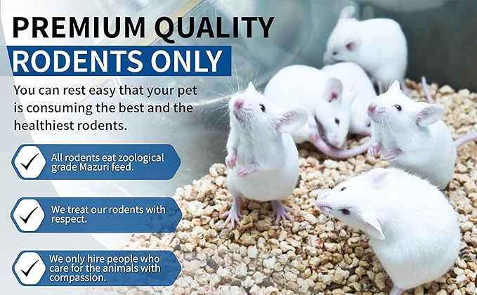 MiceDirect 50 Frozen Rat Combo Pack 25 Rat Fuzzies and 25 Rat Pup Feeders Snake Food for Baby Ball Pythons and Boas (2-3.5 in)(Pack of 50)(725 Grams Min)